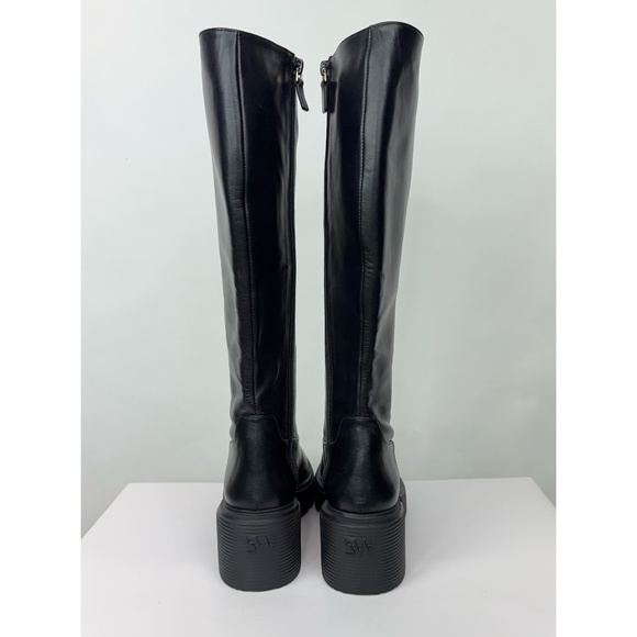 New Stuart Weitzman Soho Knee High Boot Black Leather Sz 7 - Picture 7 of 16